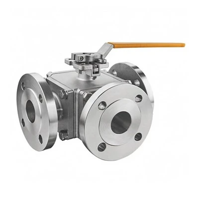 Three Way Flanged Ball Valve